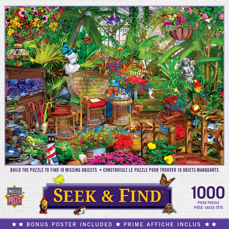 Masterpieces Puzzle Seek & Find Garden Hideaway Puzzle 1,000 pieces/Product Detail/Destination