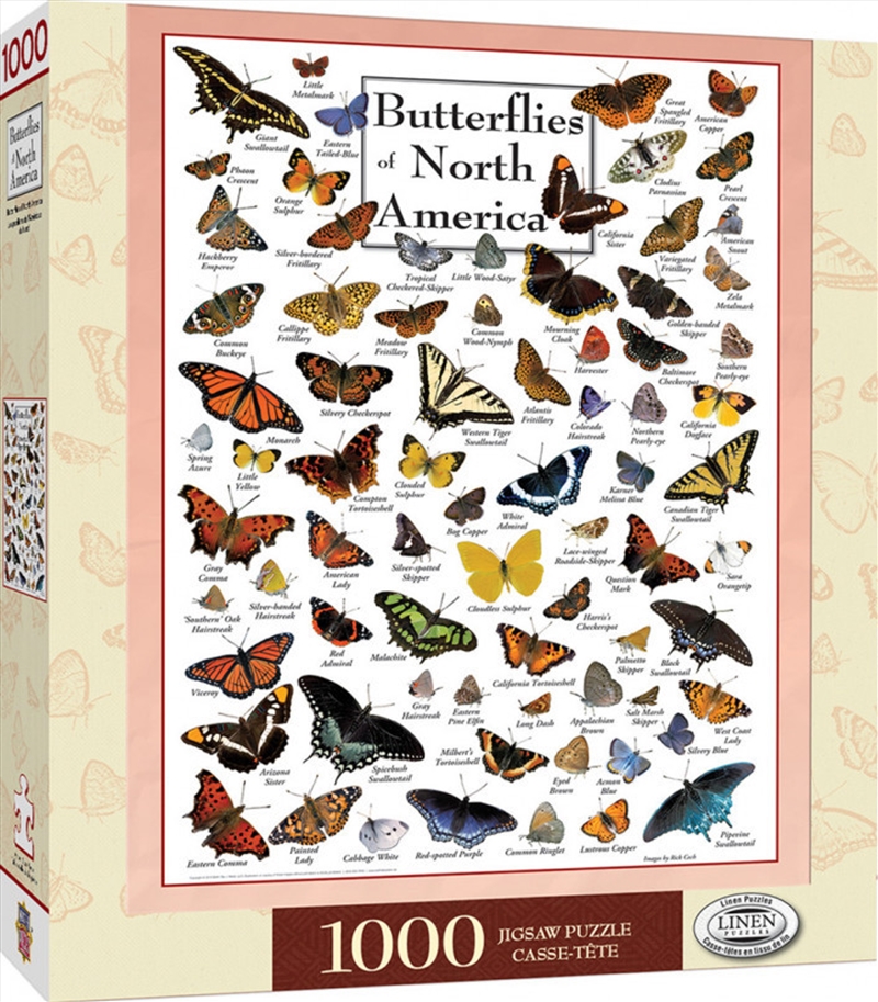 Masterpieces Puzzle Poster Art Butterflies of North America Puzzle 1,000 pieces/Product Detail/Art and Icons