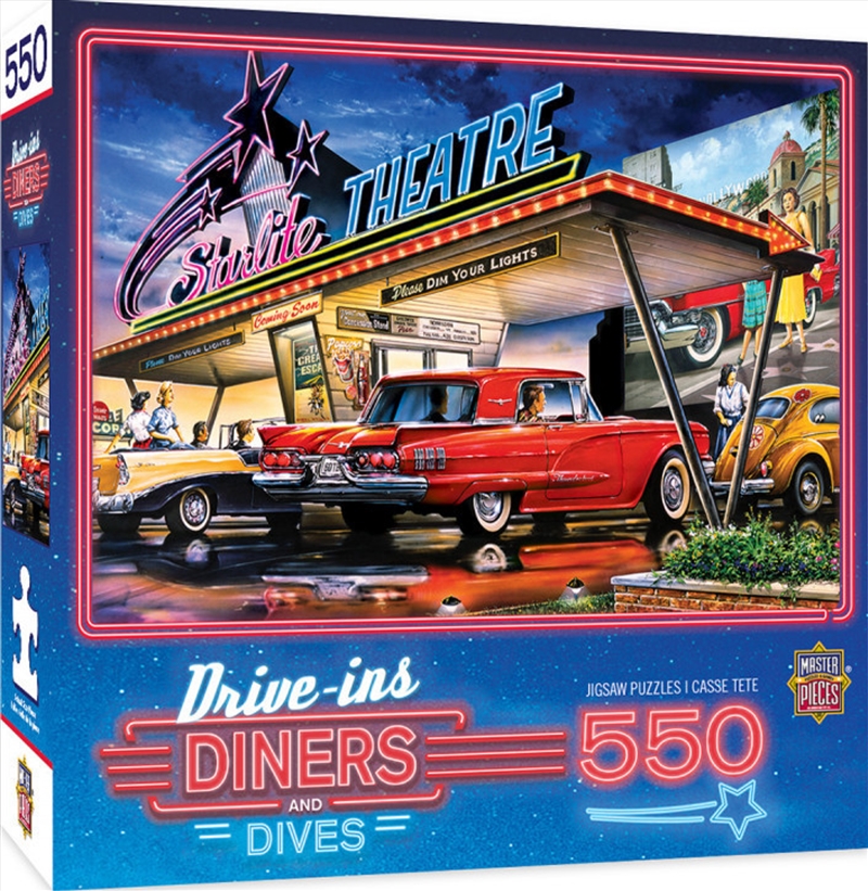 Masterpieces Puzzle Drive Ins, Diners & Dives Starlite Theatre Puzzle 550 pieces/Product Detail/Destination