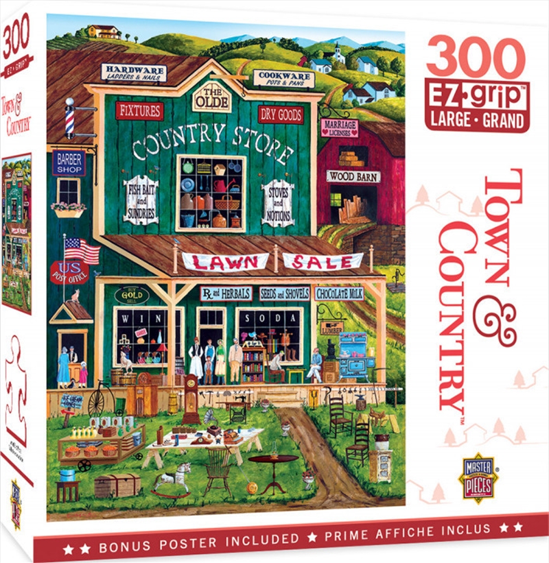 Masterpieces Puzzle Town & Country The Old Country Store Ez Grip Puzzle 300 pieces | Merchandise