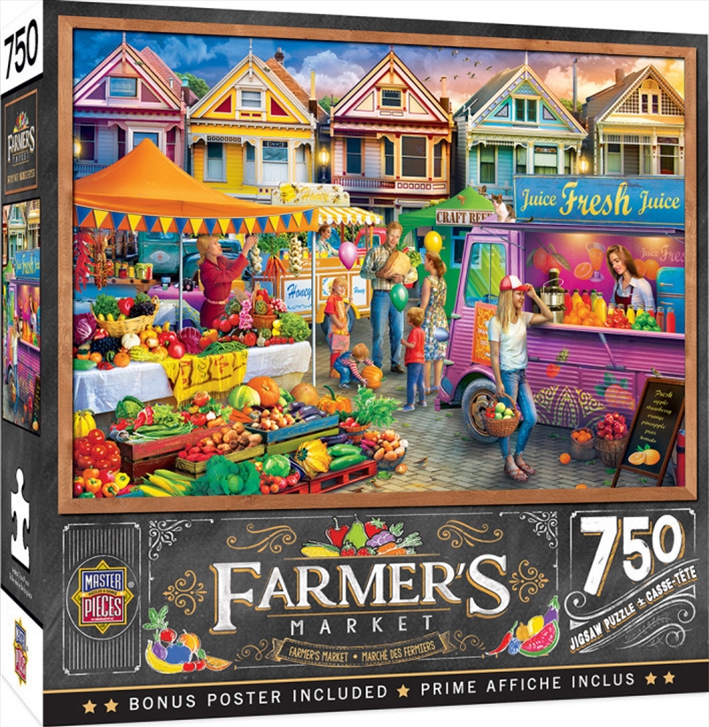 Masterpieces Puzzle Farmers Market Weekend Market Puzzle 750 pieces | Merchandise