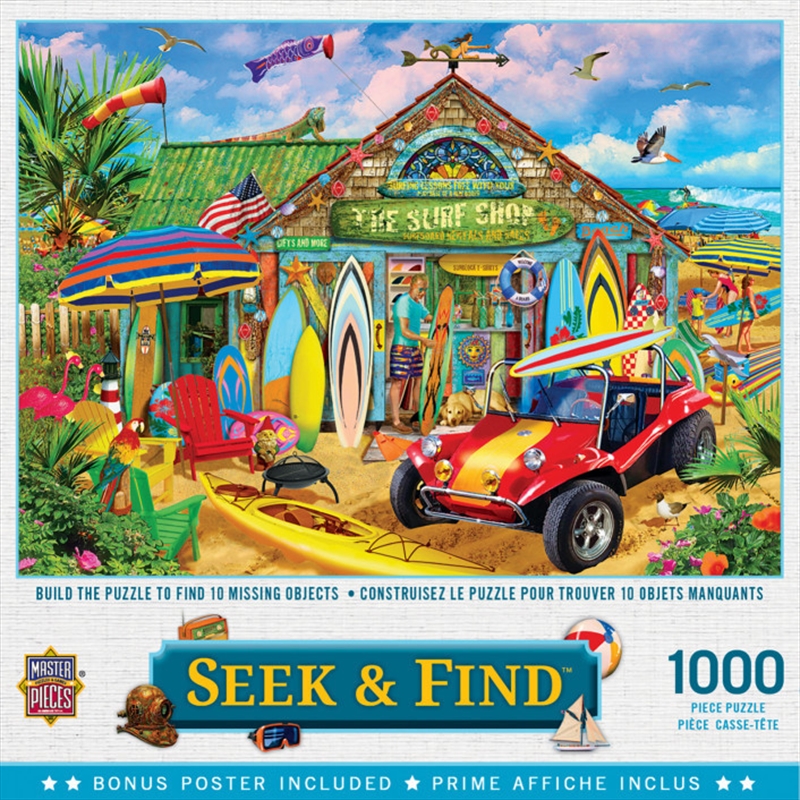 Masterpieces Puzzle Seek & Find Beach Time Fun Puzzle 1,000 pieces/Product Detail/Destination