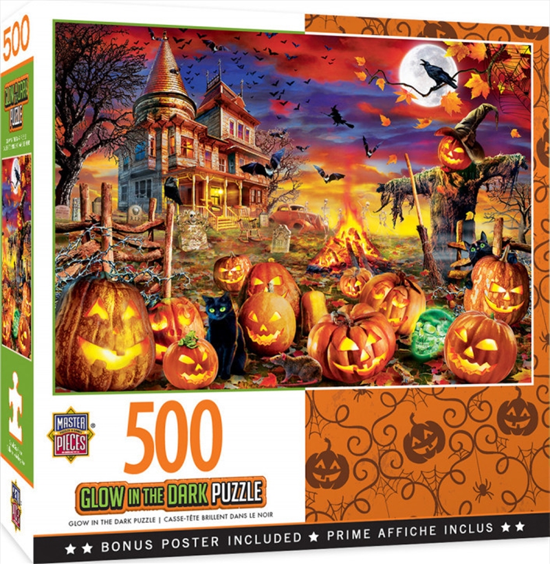 Masterpieces Puzzle Halloween Glow All Hallow's Eve Puzzle 500 pieces | Merchandise