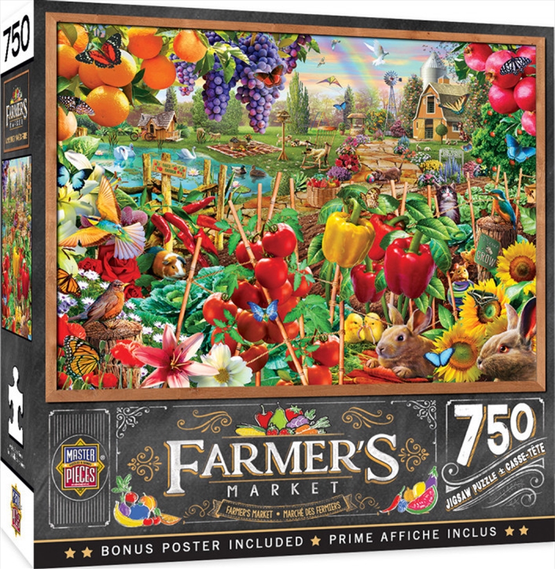 Masterpieces Puzzle Farmers Market A Plentiful Season Puzzle 750 pieces | Merchandise