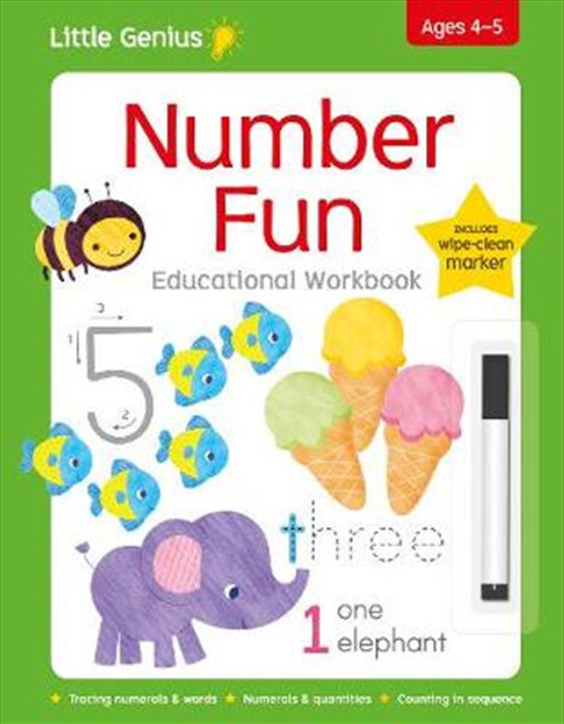 Little Genius Write & Wipe Workbook - Number Fun | Paperback Book