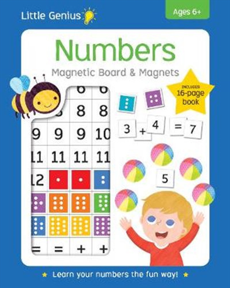Numbers Board & Magnets Little Genius | Paperback Book