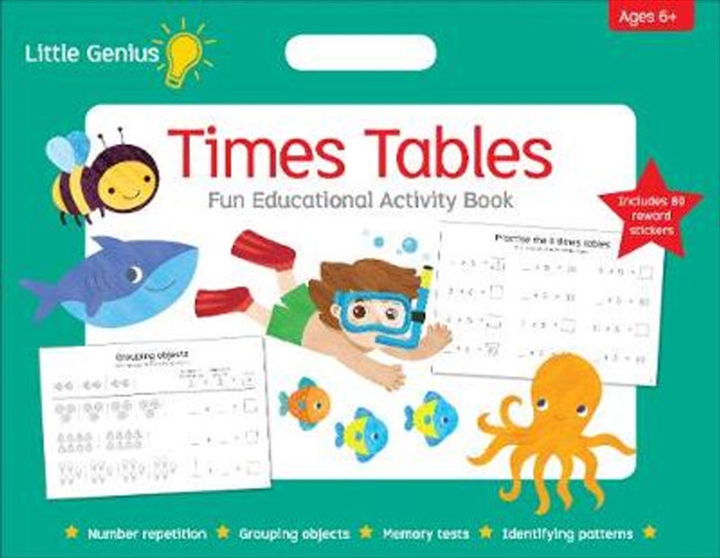 Times Table Fun Educational Activity Book Little Genius | Paperback Book