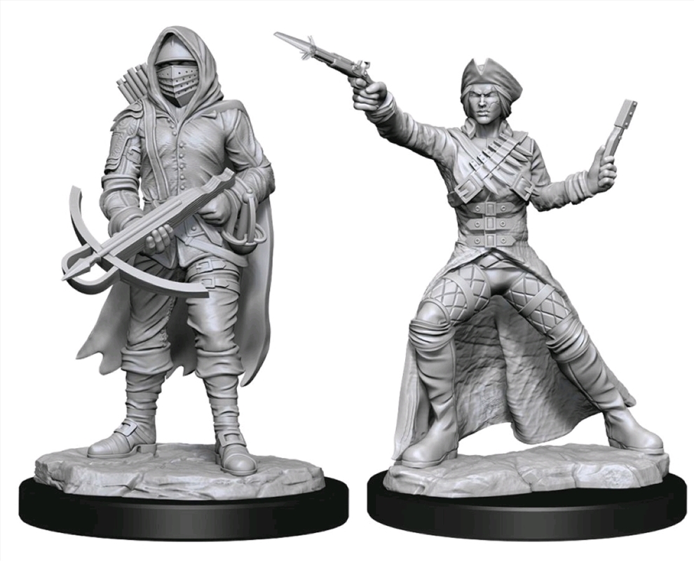 WizKids - Deep Cuts Unpainted Miniatures: Bounty Hunter & Outlaw/Product Detail/RPG Games