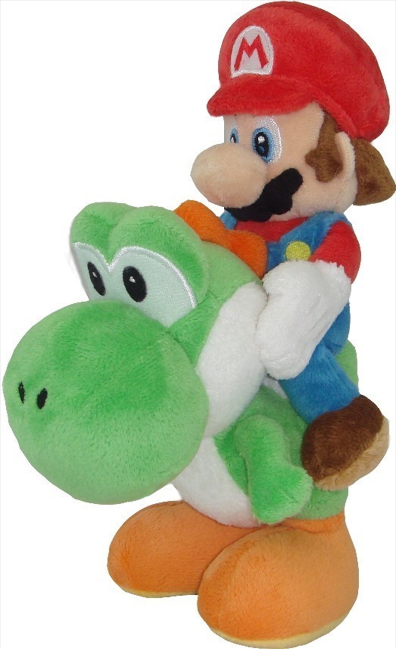 Super Mario Bros Plush Mario Riding Yoshi 8' | Toy