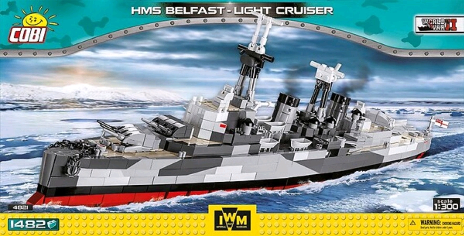 World War II - HMS Belfast Light Cruiser 1:300 Scale 1480 pieces/Product Detail/Building Sets & Blocks