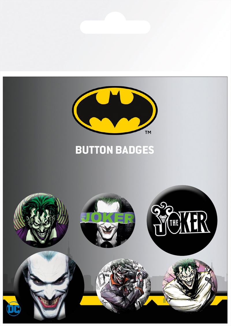DC Comics Joker Badge 6 Pack | Merchandise