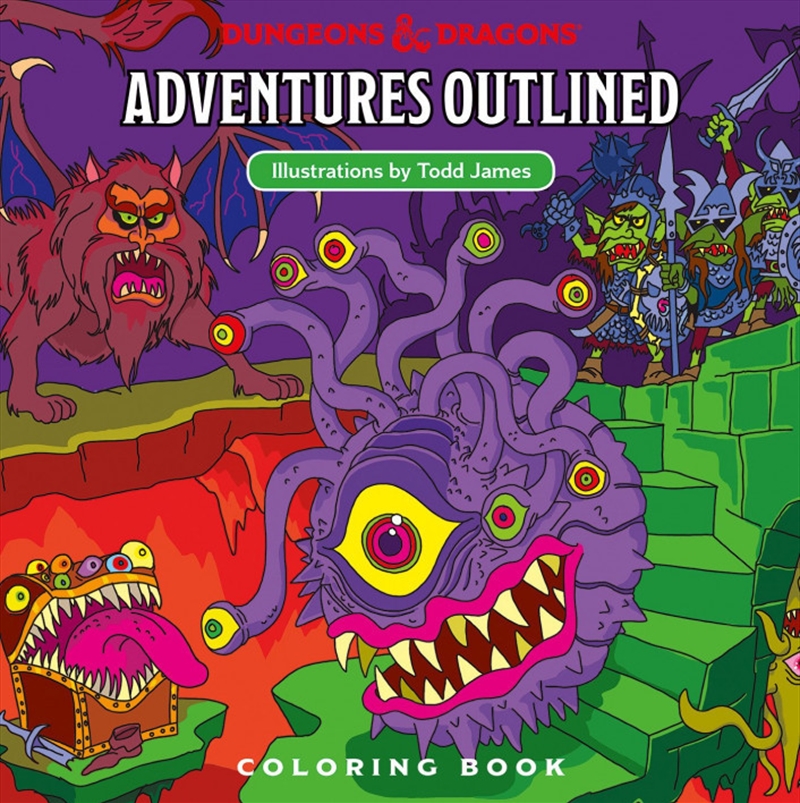 D&D Dungeons & Dragons Adventures Outlined Coloring Book/Product Detail/Adults Colouring