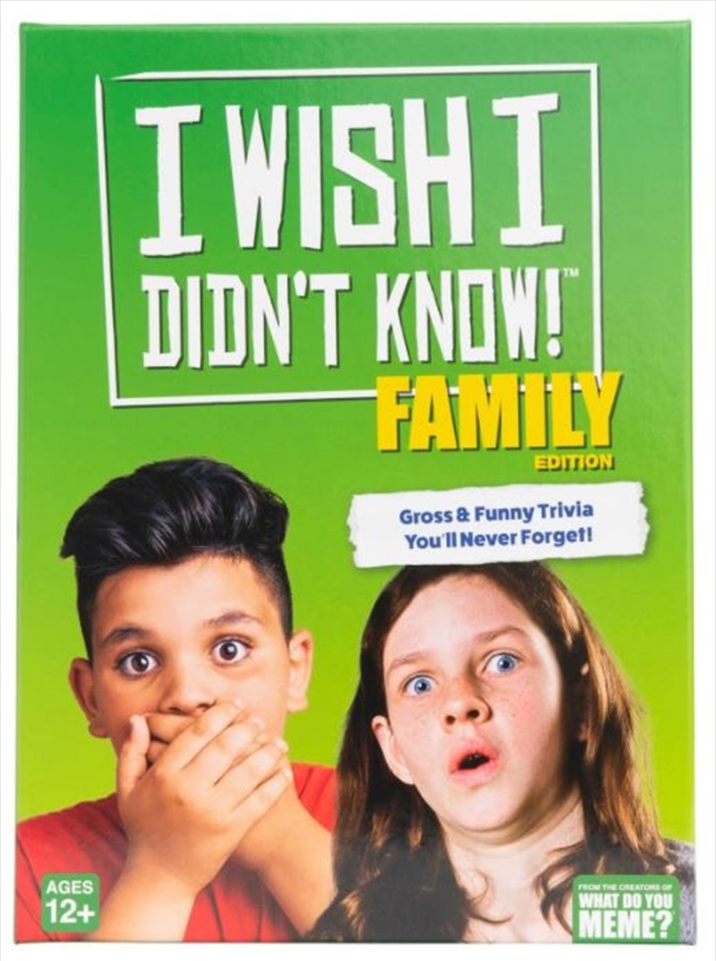 I Wish I Didn't Know! Family Edition/Product Detail/Card Games