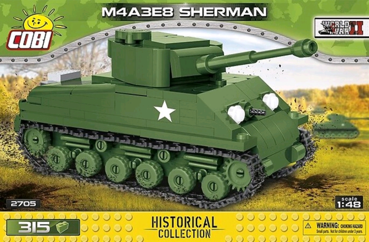World War II - M4A3E8 Sherman Tank 1:48 Scale 316 pieces/Product Detail/Building Sets & Blocks