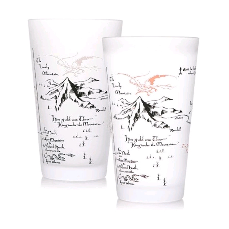The Hobbit - Map Cold Changing Glass/Product Detail/Glasses, Tumblers & Cups