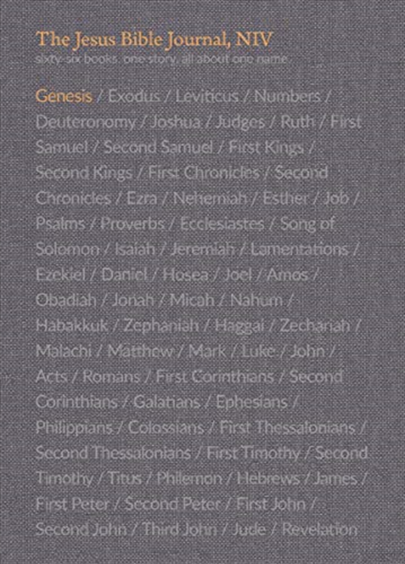 The Jesus Bible Journal, Genesis, Niv, Paperback, Comfort Print (paperback Or Softback)/Product Detail/Religion & Beliefs