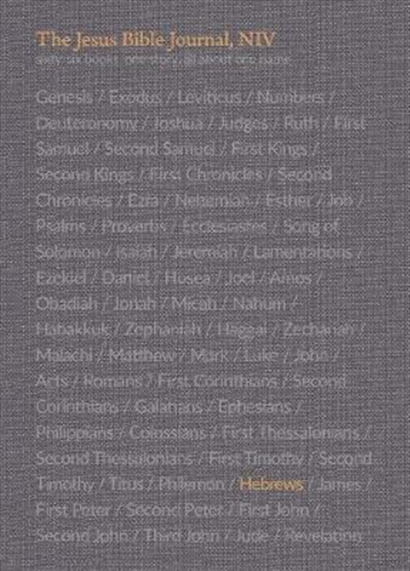 The Jesus Bible Journal, Hebrews, Niv, Paperback, Comfort Print (paperback Or Softback)/Product Detail/Religion & Beliefs