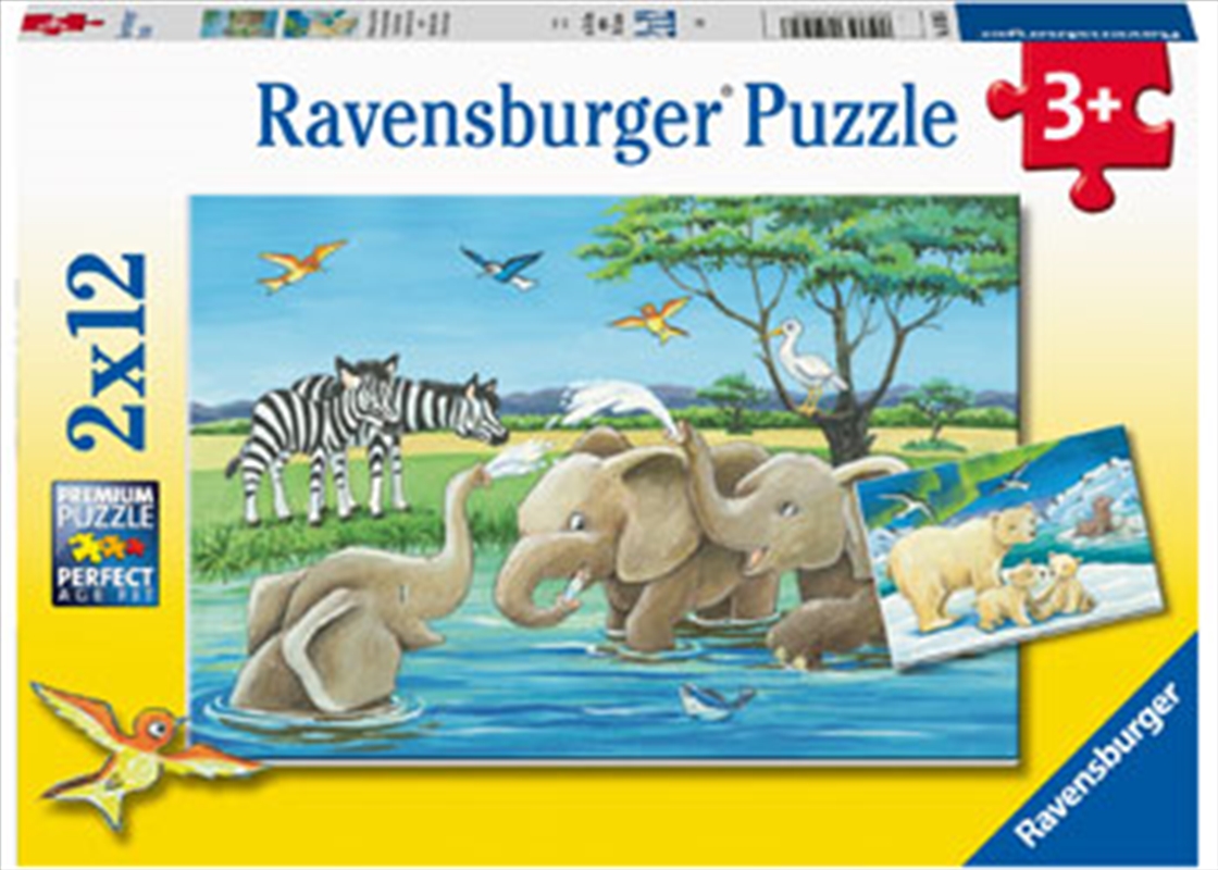 Baby Safari Animals Puzzle 2 X 12 Piece/Product Detail/Education and Kids