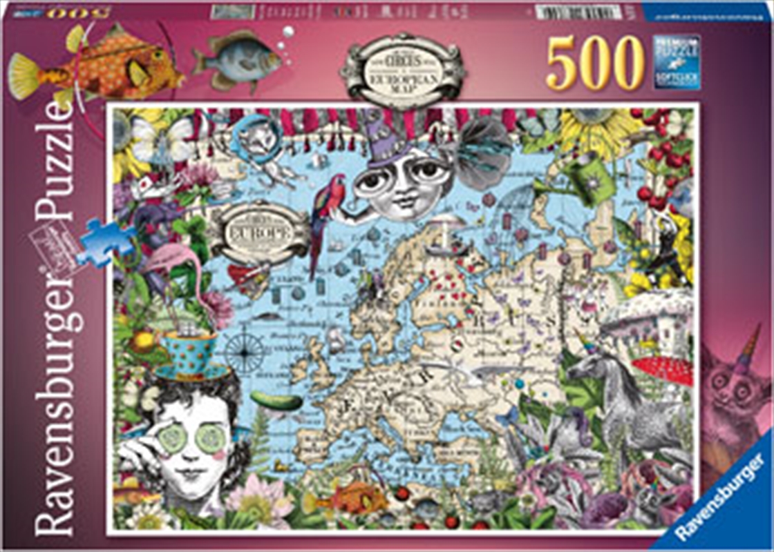 European Map Quirky Circus Puzzle 500pc | Merchandise