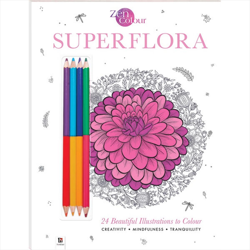 Zen Colour with Pencils: Superflora | Colouring Book