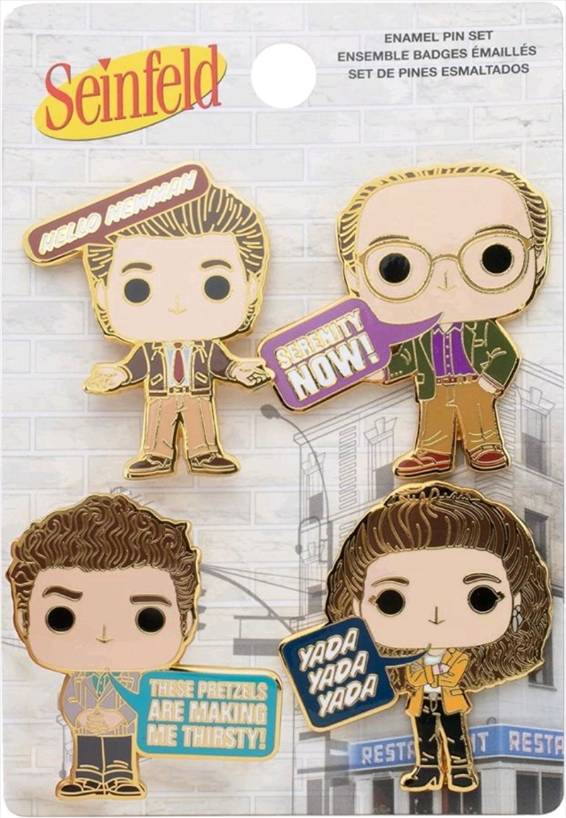 Seinfeld - Pop! & Quotes Enamel Pin 4-pack/Product Detail/Buttons & Pins