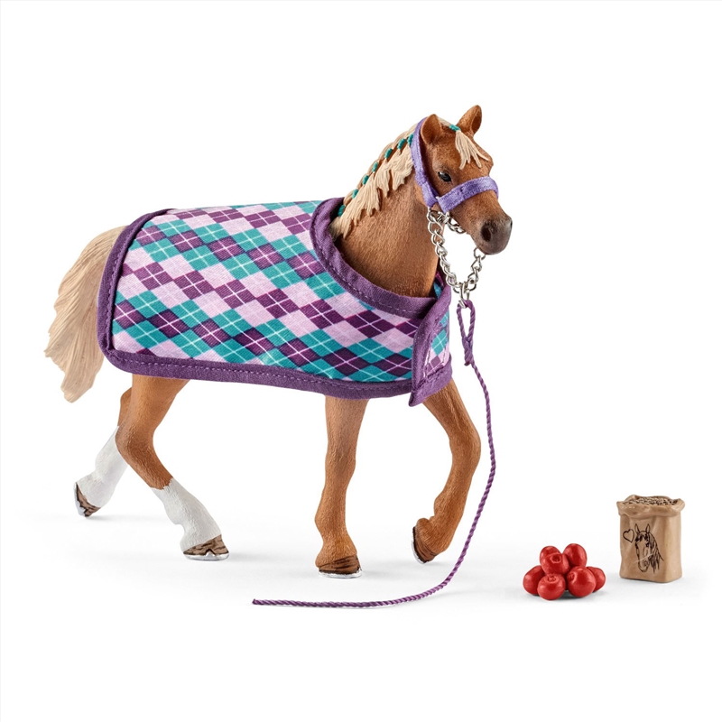 Schleich Figure - English Thoroughbred With Blanket/Product Detail/Play Sets