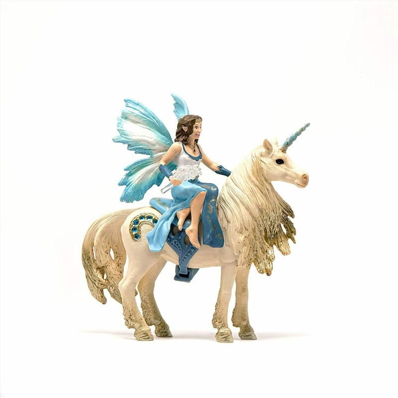 Schleich Figure - Eyela Riding On Golden Unicorn/Product Detail/Play Sets