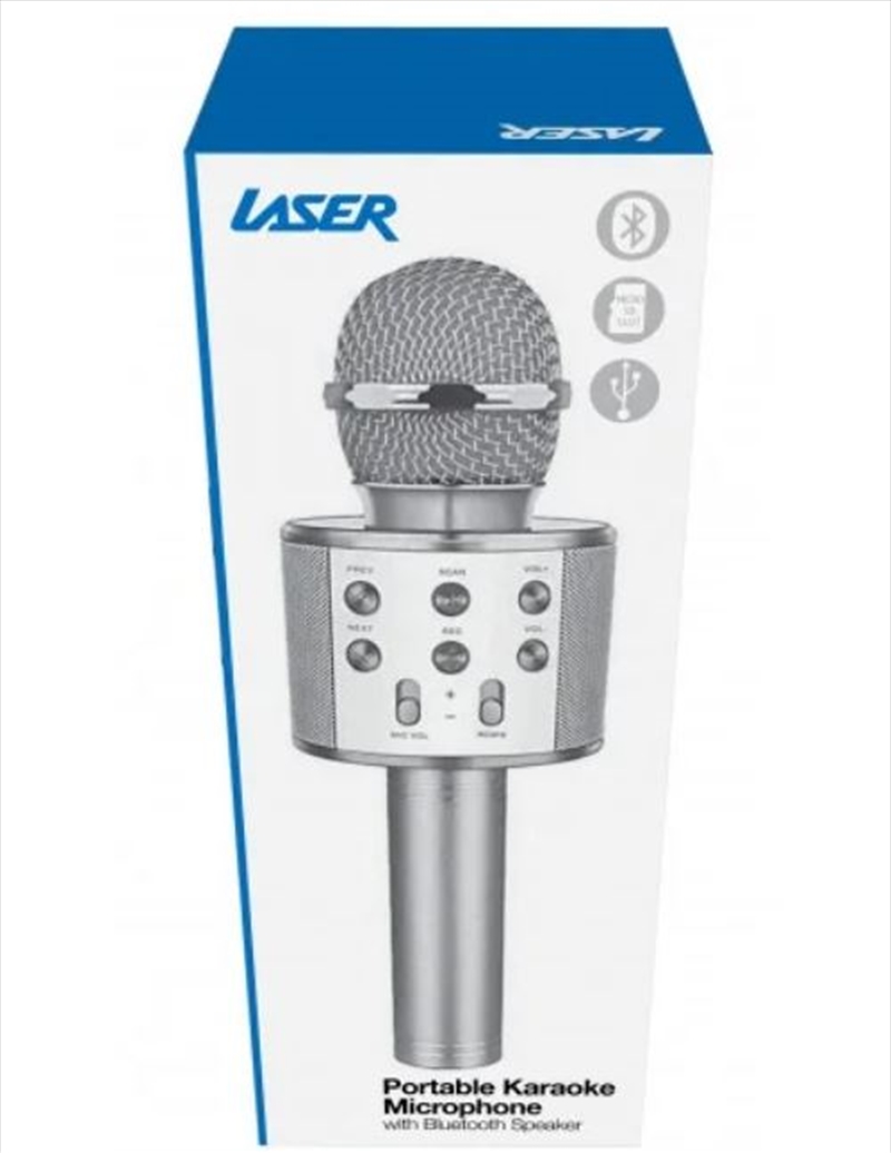 LED Karaoke Microphone Silver | Hardware Electrical