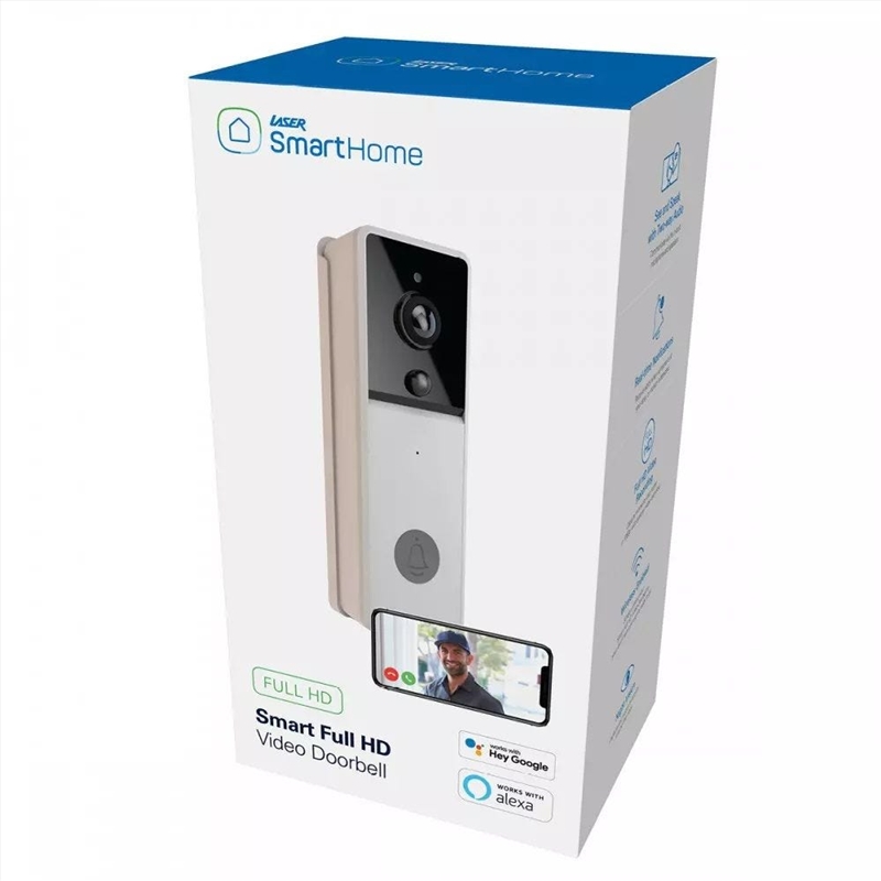 Laser Smart Home Full HD Video Doorbell - White/Product Detail/Cameras