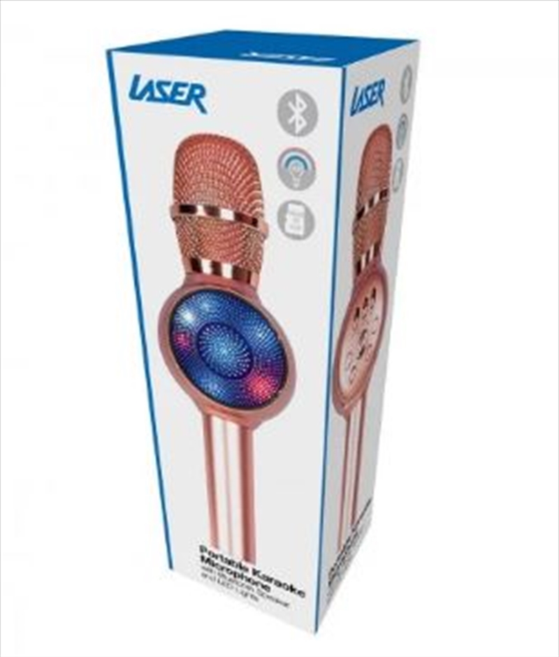 Laser - LED Karaoke Microphone - Rose Gold | Hardware Electrical