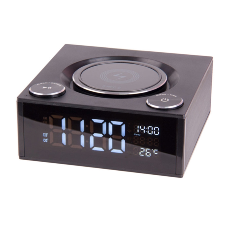 Laser Qi Wireless Charging Alarm Clock with Bluetooth Speaker/Product Detail/Clocks