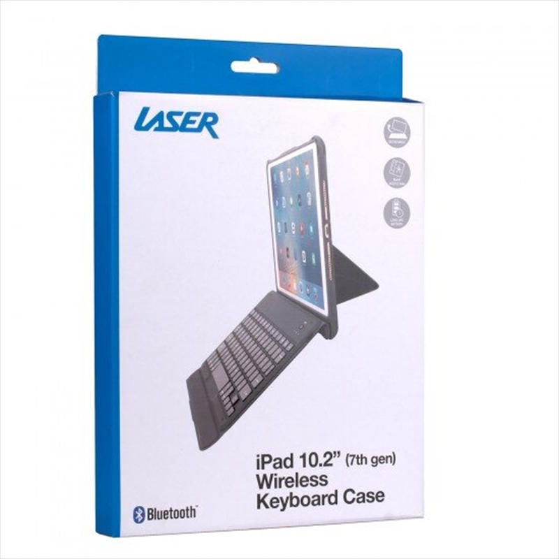 Laser iPad 10.2 inch Wireless Keyboard Case - Black/Product Detail/Computer Accessories