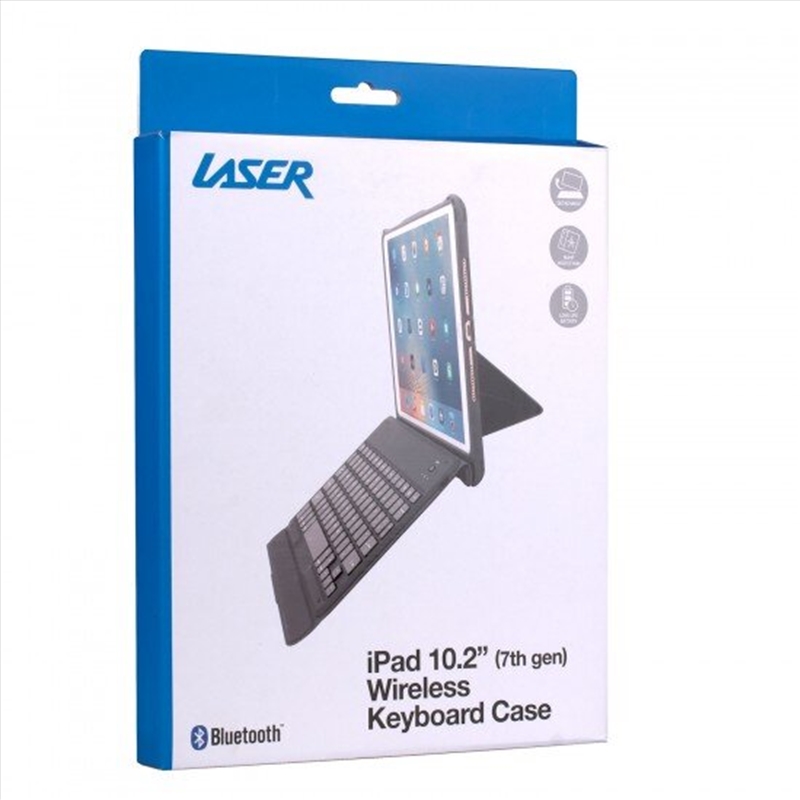 Buy Laser iPad 10.2 inch Wireless Keyboard Case Black, Accessories