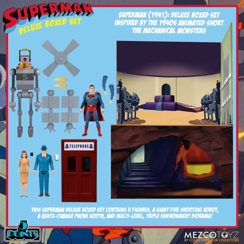 Superman - Mechanical Monsters 5 Points Action Figure Deluxe Box Set | Merchandise
