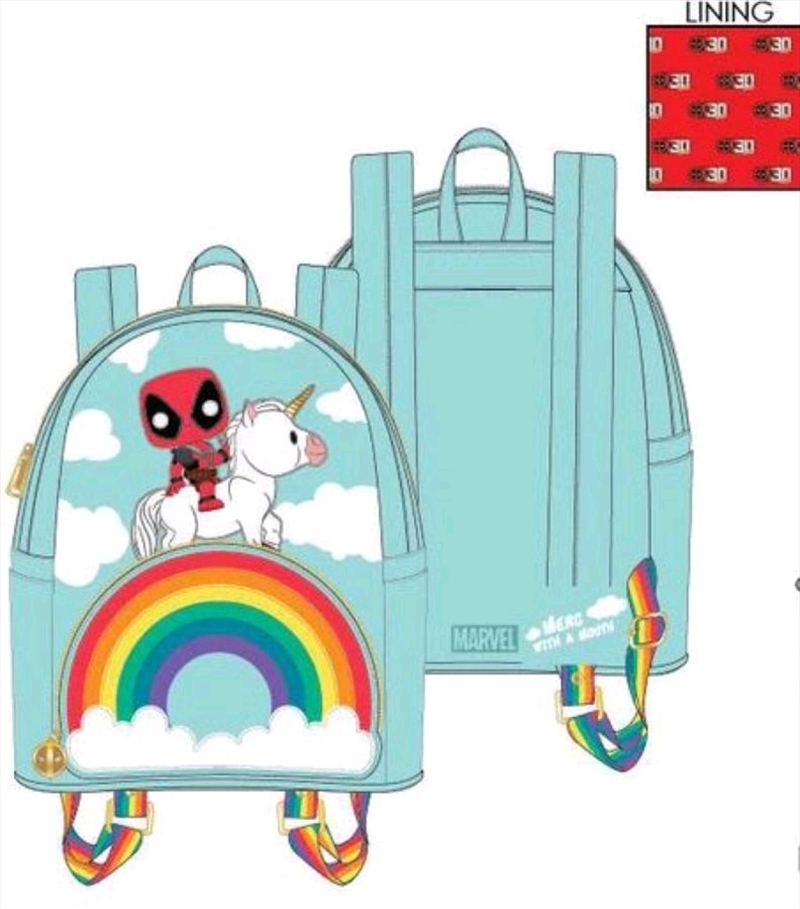 Loungefly - Deadpool - Unicorn Rainbow 30th Mini Backpack/Product Detail/Bags