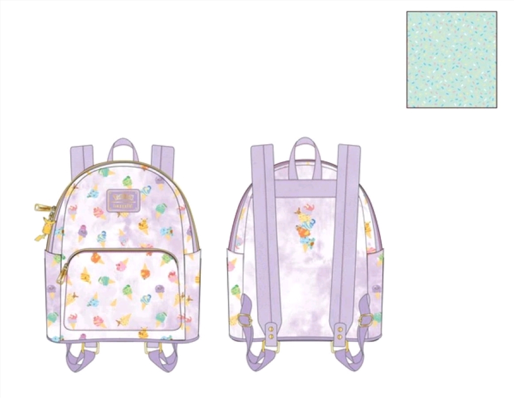 Loungefly - Pokemon - Ice Cream Acid Wash Denim Mini Backpack/Product Detail/Bags