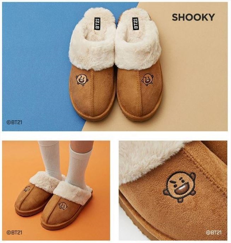 Buy BT21 Happy Fur Winter Slipper Shooky Size 7 Buy BT21 Happy Fur Winter Slipper Shooky Size 7