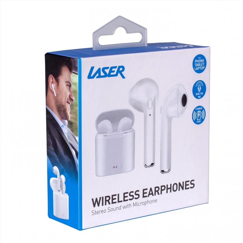 Laser Airbud Wireless - White/Product Detail/Headphones
