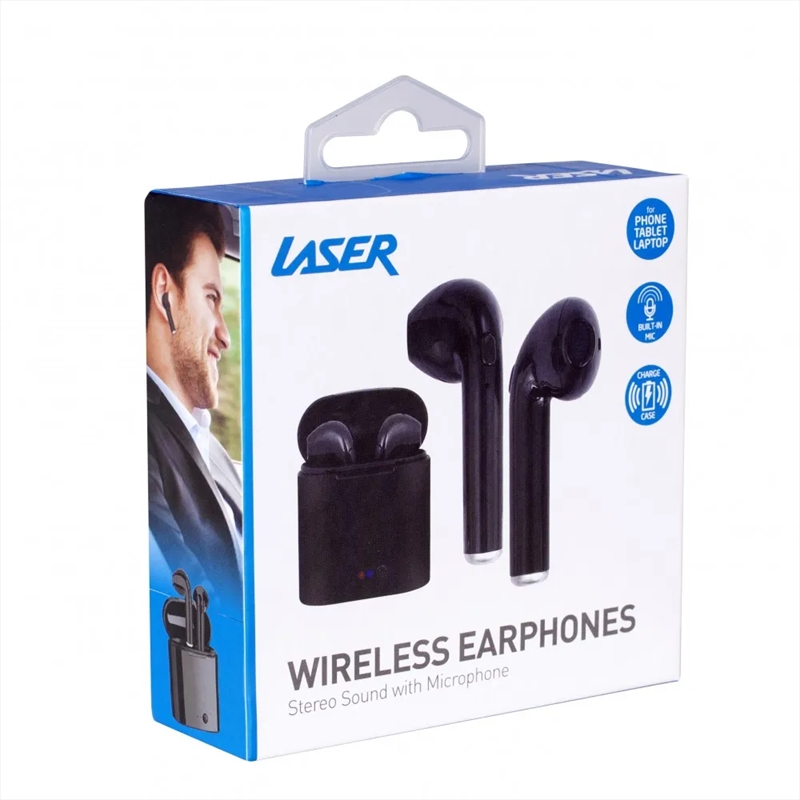 Laser Airbud Wireless - Black/Product Detail/Headphones