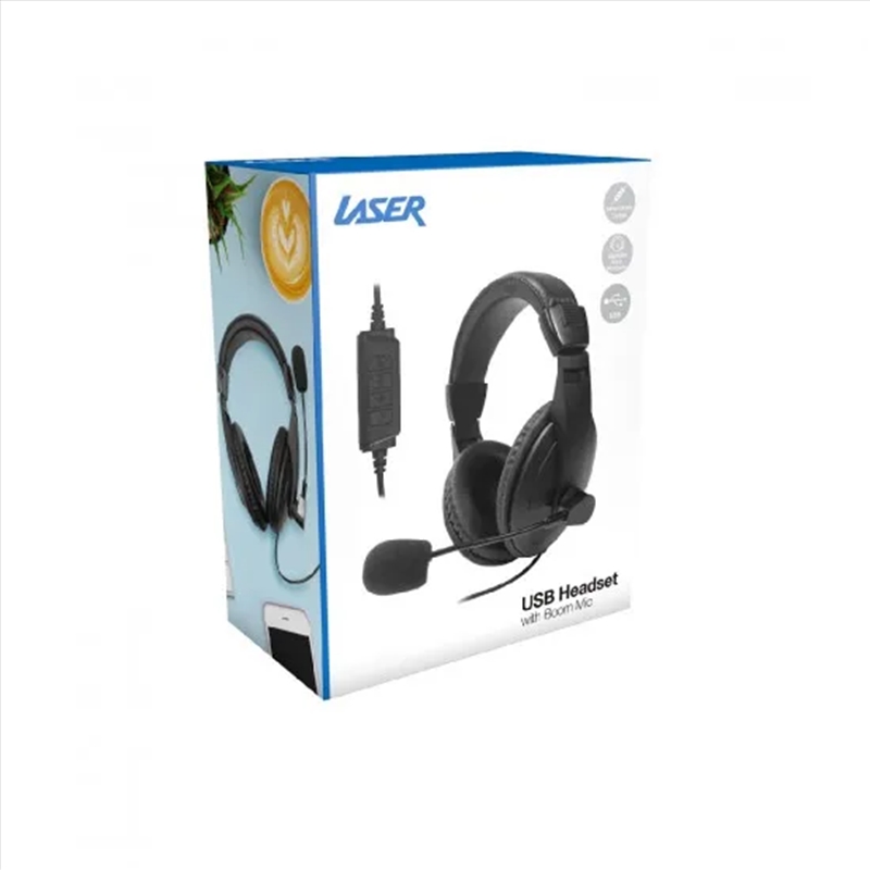 Laser Headset With Boom Mic - Black/Product Detail/Headphones