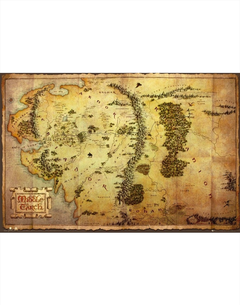 Hobbit Map Tolkien Poster:/Product Detail/Posters & Prints