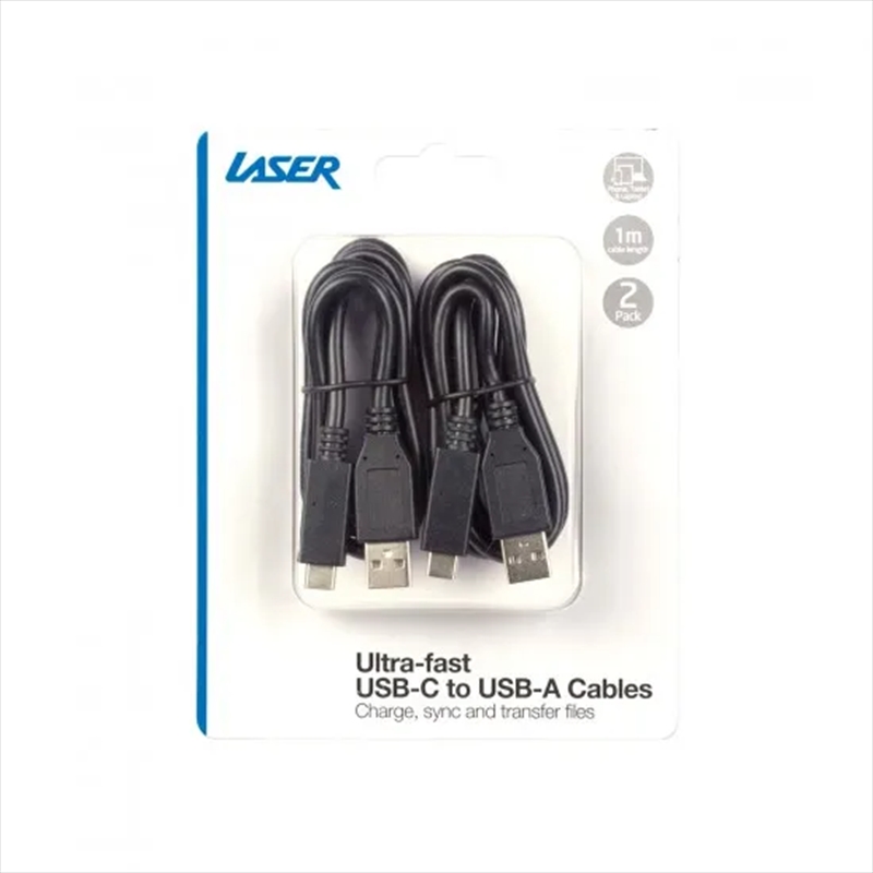 USB Type C 3.1 to USB A 3.1 Cable Black - 2 Pack/Product Detail/Cables