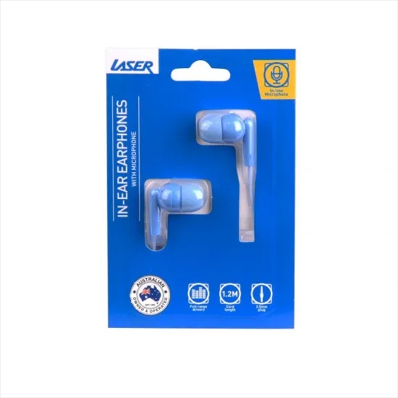 Laser Earbud Headphone with Mic in Icy Morn | Accessories