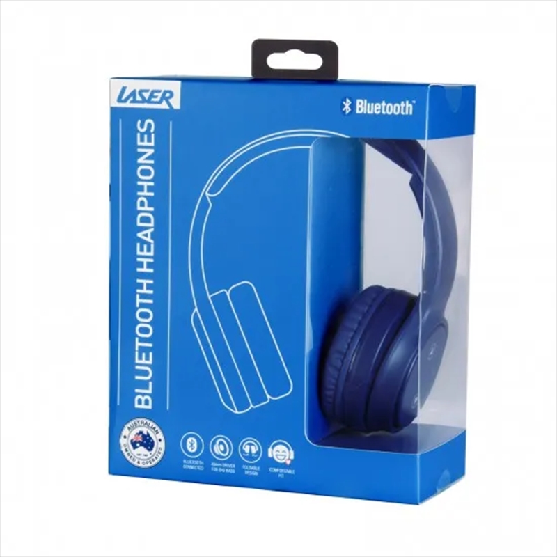 Laser Wireless Over Ear Headphones with Mic Navy Blue/Product Detail/Headphones