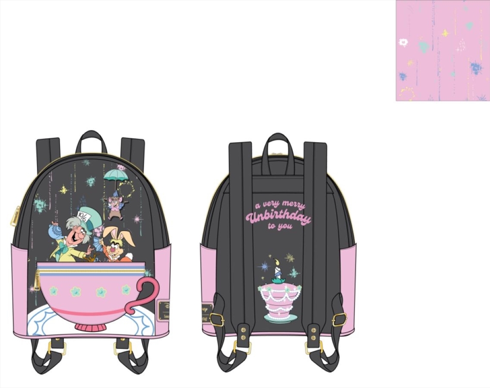 Loungefly - Alice in Wonderland - A Very Merry Unbirthday To You Mini Backpack/Product Detail/Bags