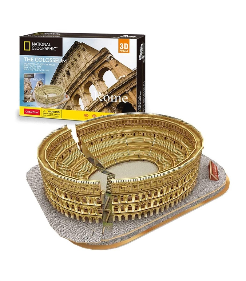 National Geographic Rome Colosseum 3D Puzzle 131 Piece | Merchandise