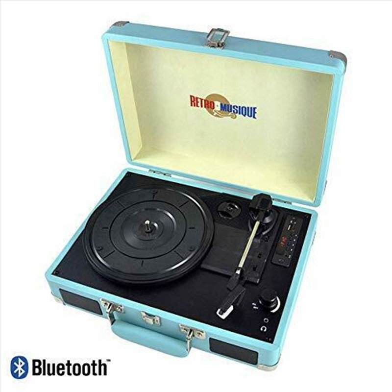 Bluetooth Suitcase Style Record Player - Turquoise/Product Detail/Turntables