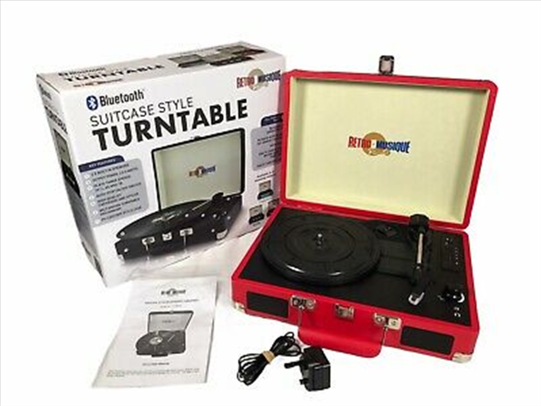 Bluetooth Suitcase Style Record Player - Red/Product Detail/Turntables