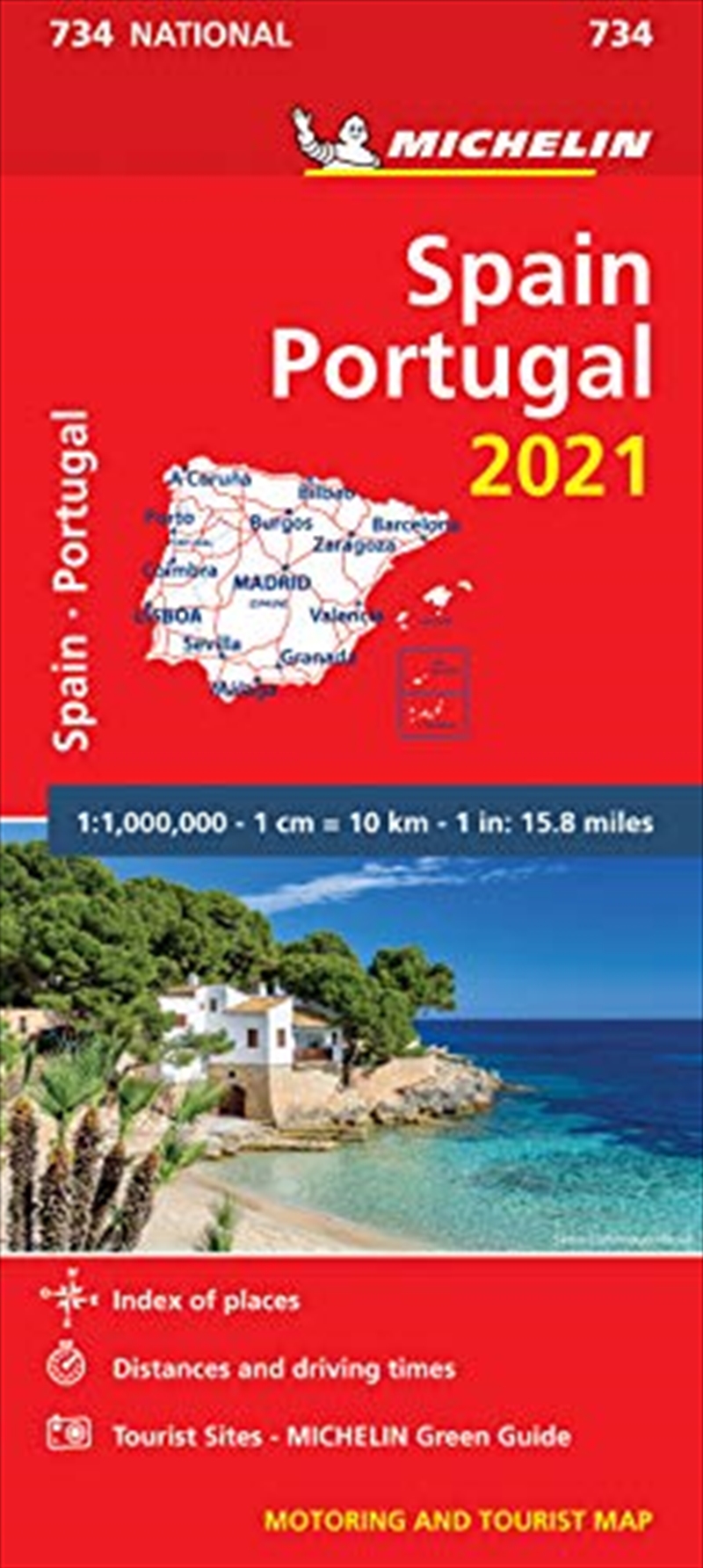 Spain & Portugal 2021 - Michelin National Map 734: Maps (Michelin National Maps)/Product Detail/Recipes, Food & Drink