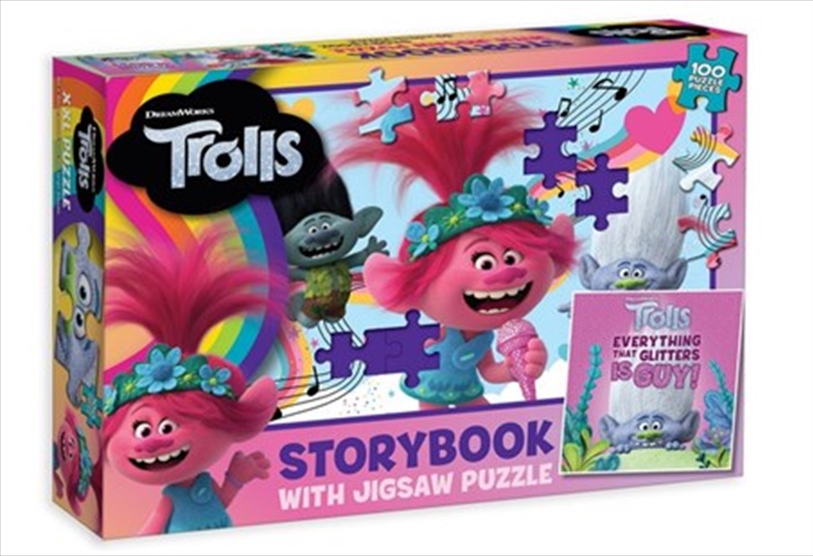 Trolls: Storybook with Jigsaw Puzzle (Dreamworks:100 pieces)/Product Detail/Education and Kids